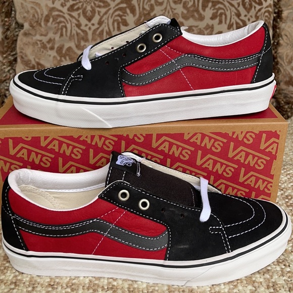 Vans Sk8-Low Leather black/chili pepper WMNS - Picture 4 of 16